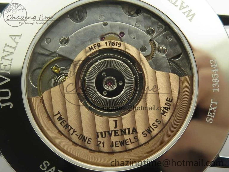 Juvenia Sextant SS FKF Best Edition Black Dial on Black Leather Strap A WellDesigned 7513