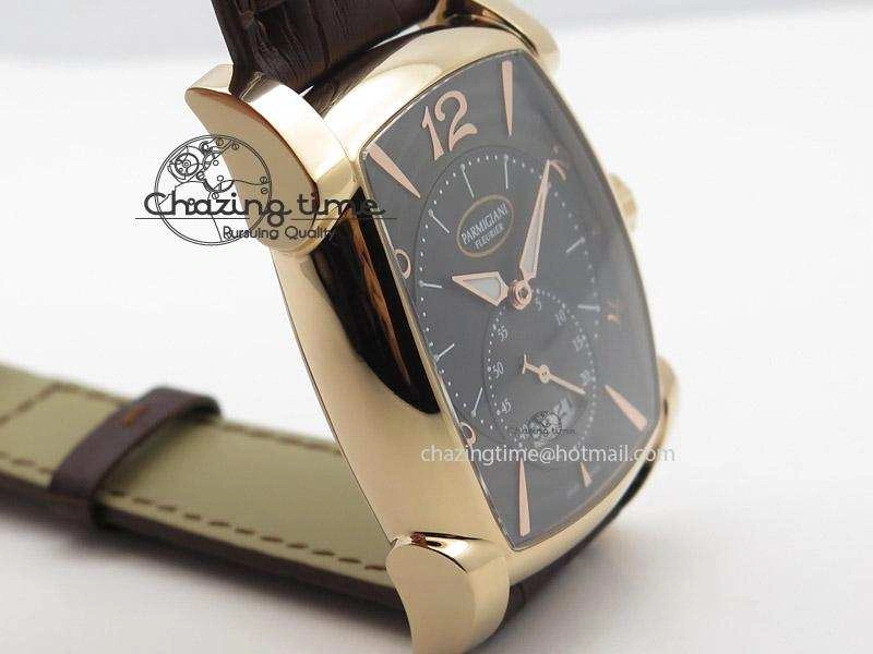 Kalpa Grande RG Black Textured Dial On Brown Leather Strap A ZeroBulk 8627