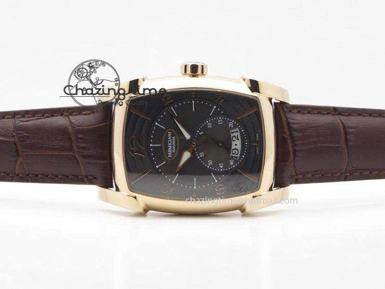 Kalpa Grande RG Black Textured Dial On Brown Leather Strap A ZeroBulk 8627