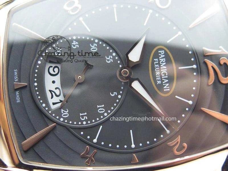 Kalpa Grande RG Black Textured Dial On Brown Leather Strap A ZeroBulk 8627