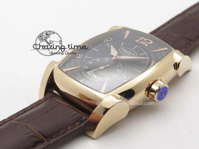 Kalpa Grande RG Black Textured Dial On Brown Leather Strap A ZeroBulk 8627