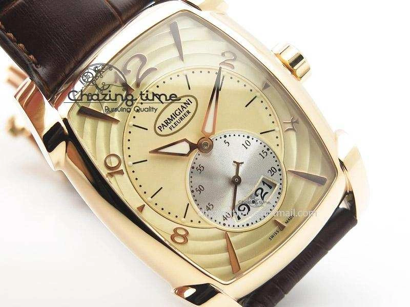 BestValue Kalpa Grande RG Gold Textured Dial On Brown Leather Strap A 8625