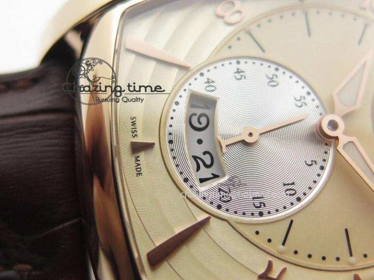 BestValue Kalpa Grande RG Gold Textured Dial On Brown Leather Strap A 8625