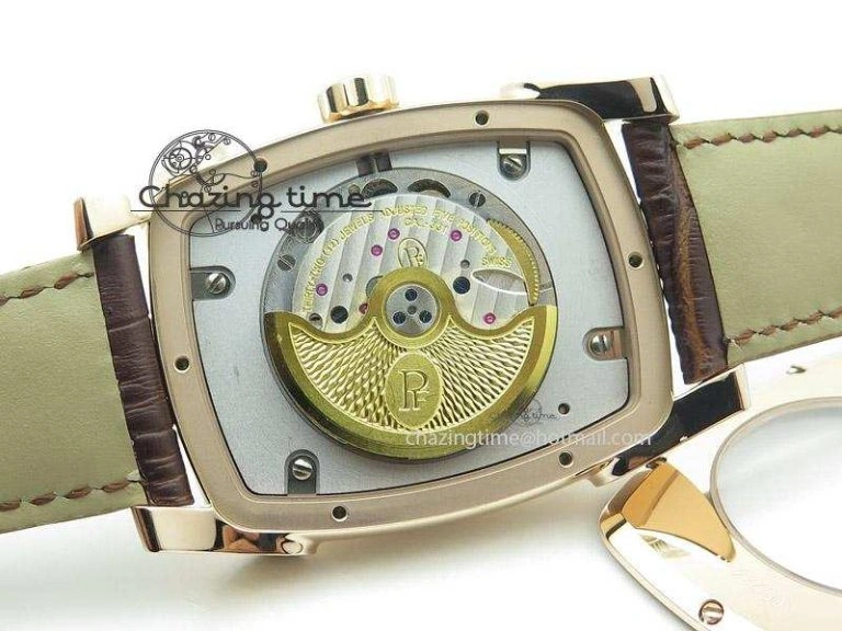 BestValue Kalpa Grande RG Gold Textured Dial On Brown Leather Strap A 8625