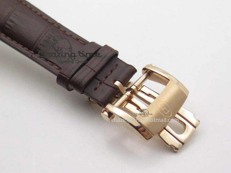 BestValue Kalpa Grande RG Gold Textured Dial On Brown Leather Strap A 8625