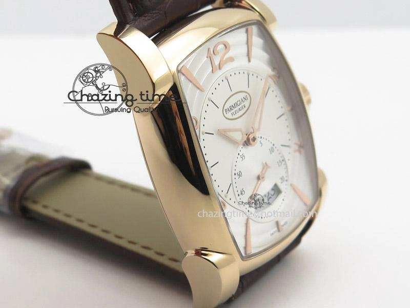 WeatherProof Kalpa Grande RG White Textured Dial On Brown Leather Strap A 8623