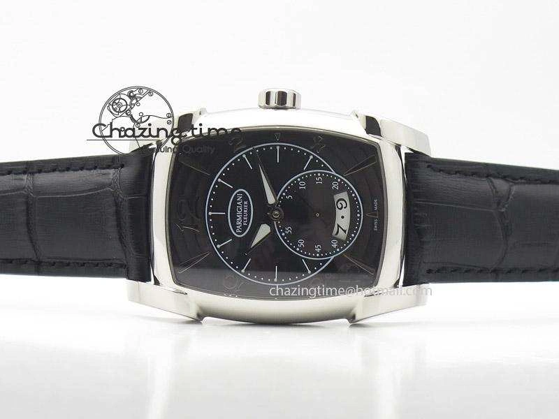Resilient Kalpa Grande SS Black Textured Dial On Black Leather Strap A 8626