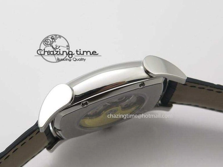 Kalpa Grande SS Gold Textured Dial On Black Leather Strap A ZipUp 8624