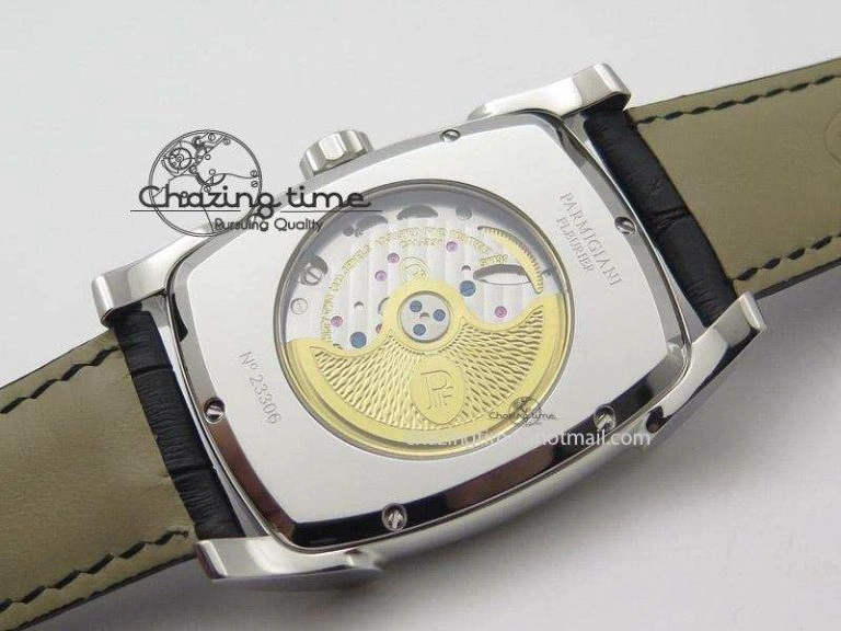 Kalpa Grande SS Gold Textured Dial On Black Leather Strap A ZipUp 8624