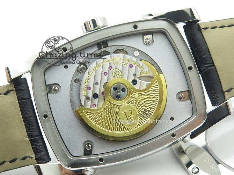Kalpa Grande SS Gold Textured Dial On Black Leather Strap A ZipUp 8624