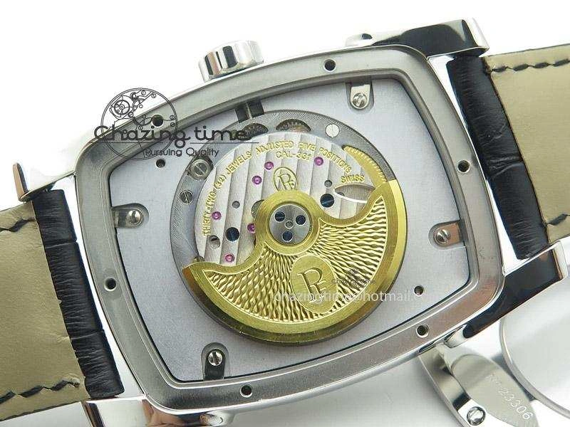 Kalpa Grande SS Gold Textured Dial On Black Leather Strap A ZipUp 8624