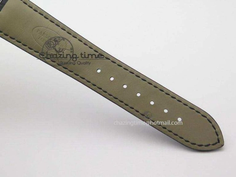 Kalpa Grande SS Gold Textured Dial On Black Leather Strap A ZipUp 8624