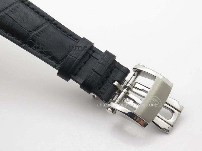 Kalpa Grande SS Gold Textured Dial On Black Leather Strap A ZipUp 8624