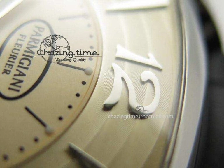 Kalpa Grande SS Gold Textured Dial On Black Leather Strap A ZipUp 8624