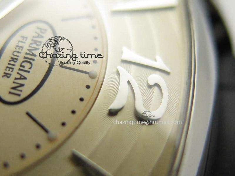 Kalpa Grande SS Gold Textured Dial On Black Leather Strap A ZipUp 8624
