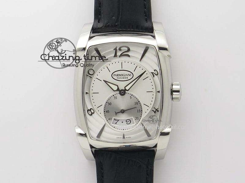 HighPerformance Kalpa Grande SS White Textured Dial On Black Leather Strap A 8621