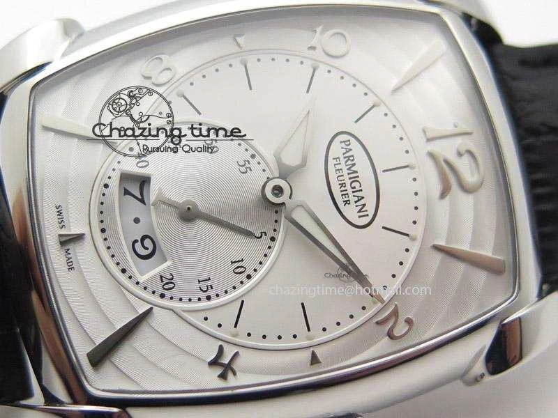 HighPerformance Kalpa Grande SS White Textured Dial On Black Leather Strap A 8621