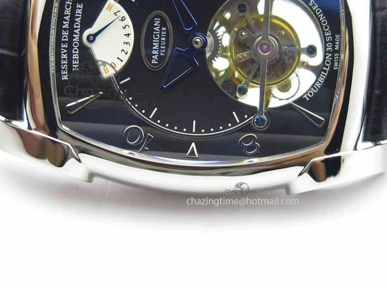 Packable Kalpa Grande Tourbillon AZ Best Edition SS Black Dial On Black Leather Strap 8615
