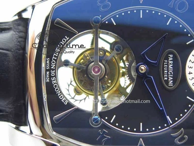 Packable Kalpa Grande Tourbillon AZ Best Edition SS Black Dial On Black Leather Strap 8615