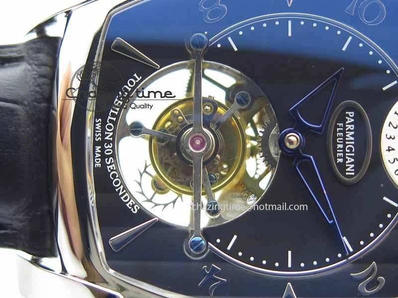 Packable Kalpa Grande Tourbillon AZ Best Edition SS Black Dial On Black Leather Strap 8615