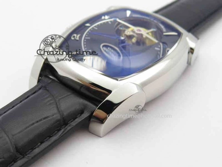 Packable Kalpa Grande Tourbillon AZ Best Edition SS Black Dial On Black Leather Strap 8615