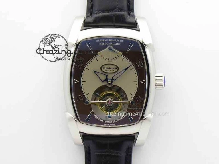 Kalpa Grande Tourbillon AZ Best Edition SS Gray Dial On Black Leather Strap Breathable 8618