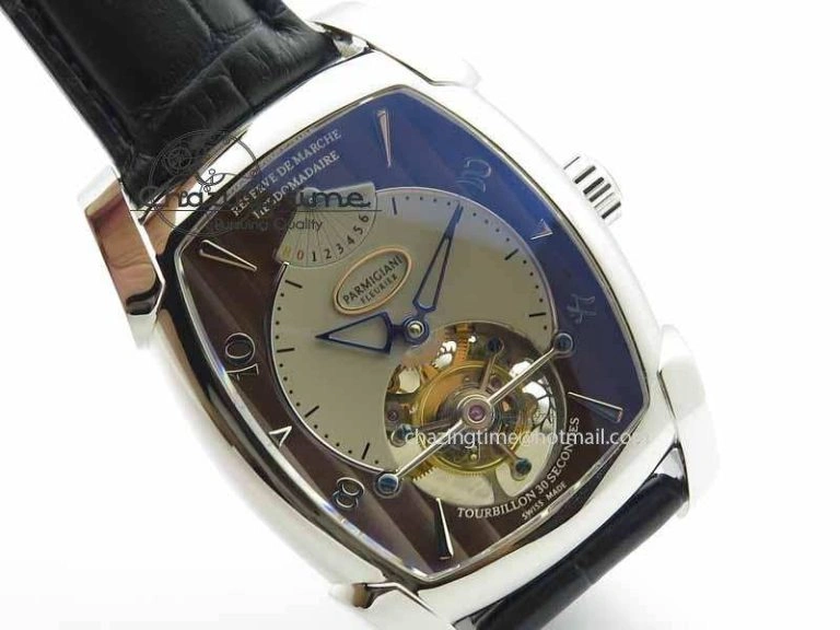 Kalpa Grande Tourbillon AZ Best Edition SS Gray Dial On Black Leather Strap Breathable 8618