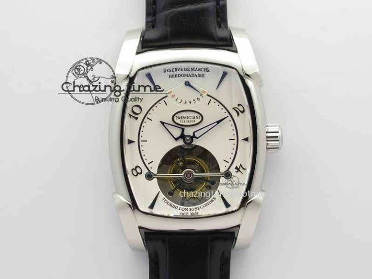 QuickDry Kalpa Grande Tourbillon AZ Best Edition SS White Dial On Black Leather Strap 8617
