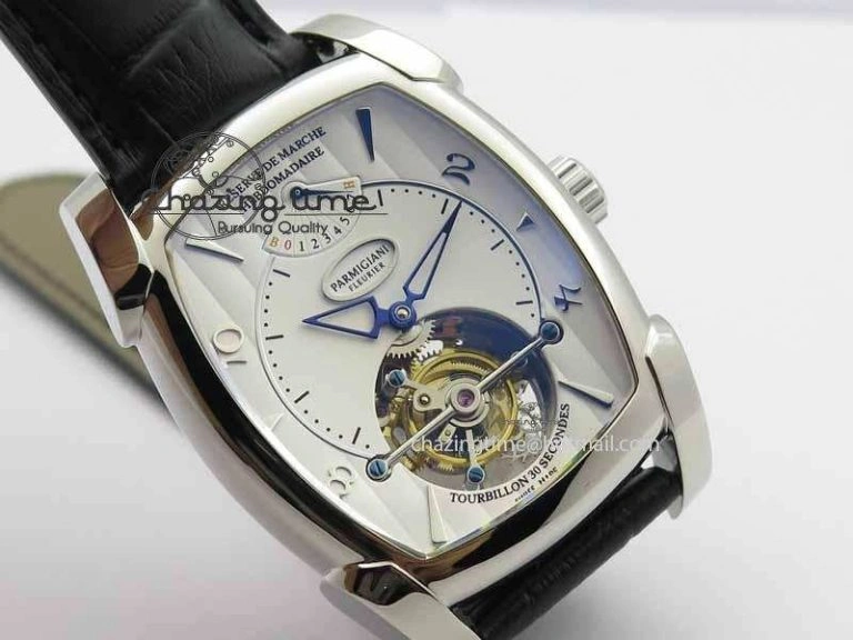QuickDry Kalpa Grande Tourbillon AZ Best Edition SS White Dial On Black Leather Strap 8617