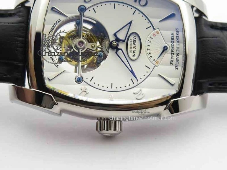 QuickDry Kalpa Grande Tourbillon AZ Best Edition SS White Dial On Black Leather Strap 8617