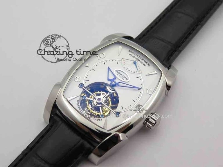 QuickDry Kalpa Grande Tourbillon AZ Best Edition SS White Dial On Black Leather Strap 8617