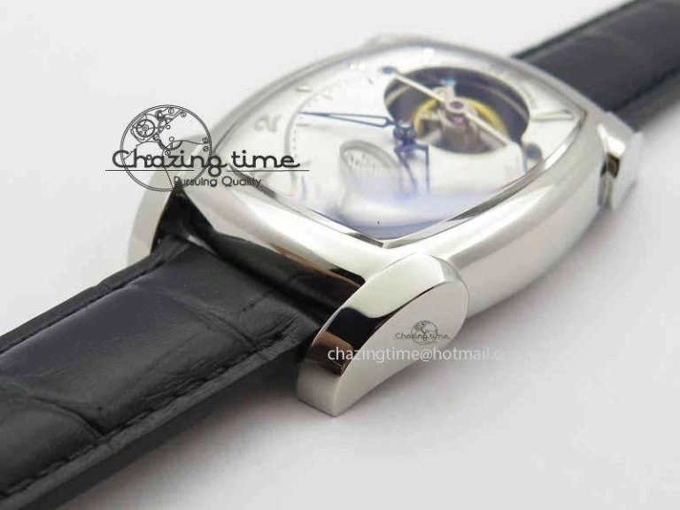 QuickDry Kalpa Grande Tourbillon AZ Best Edition SS White Dial On Black Leather Strap 8617