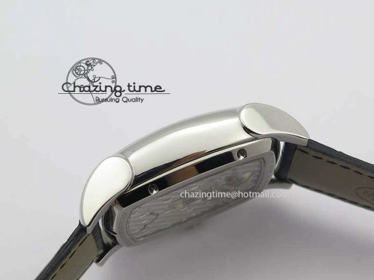 Efficient Kalpa Tourbillon SS Gray Textured Dial On Black Leather Strap 8622