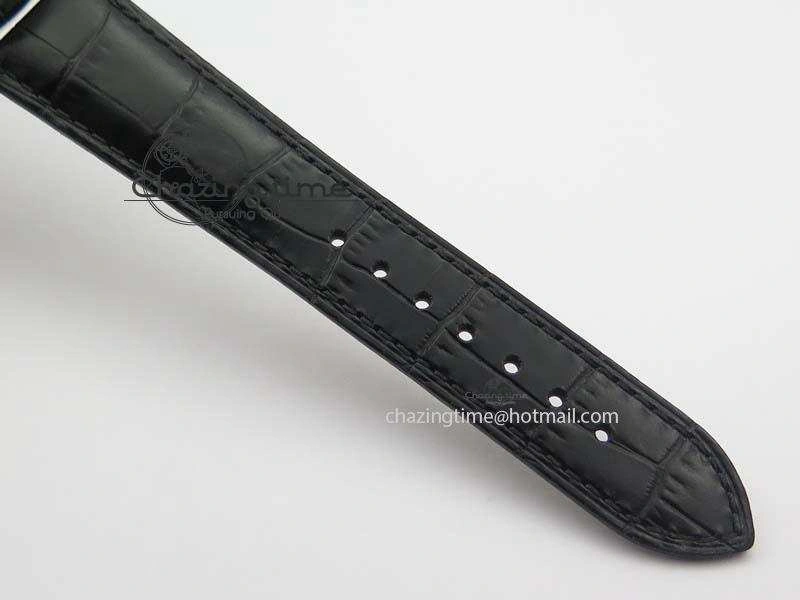 Efficient Kalpa Tourbillon SS Gray Textured Dial On Black Leather Strap 8622