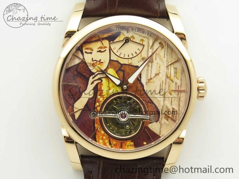 Kalpa Tourbillon SS White Textured Dial On Brown Leather Strap MoistureWicking 8620