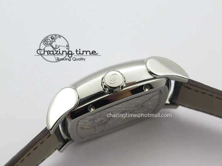 Kalpa Tourbillon SS White Textured Dial On Brown Leather Strap MoistureWicking 8620