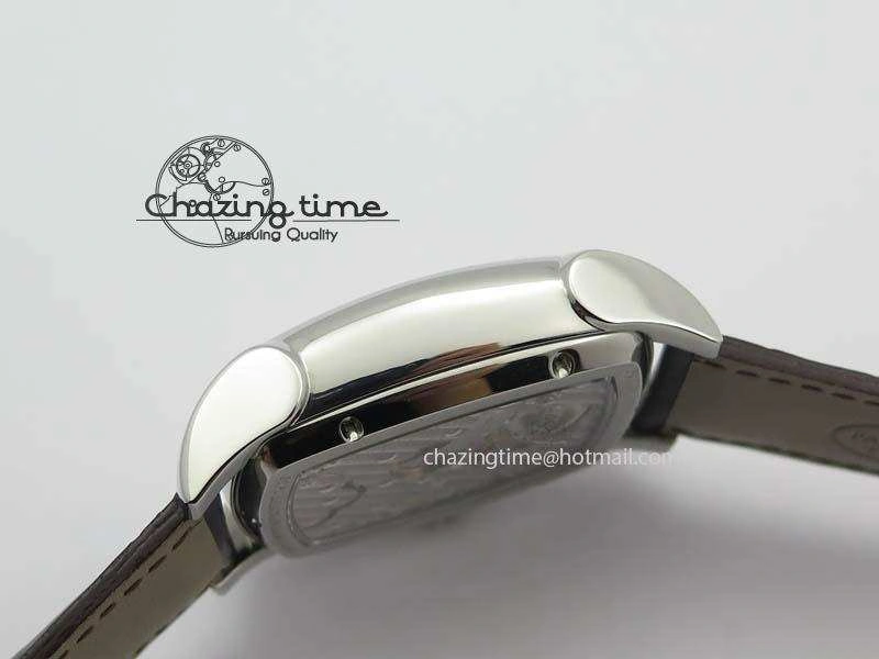 Kalpa Tourbillon SS White Textured Dial On Brown Leather Strap MoistureWicking 8620