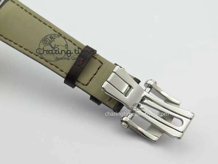 Kalpa Tourbillon SS White Textured Dial On Brown Leather Strap MoistureWicking 8620
