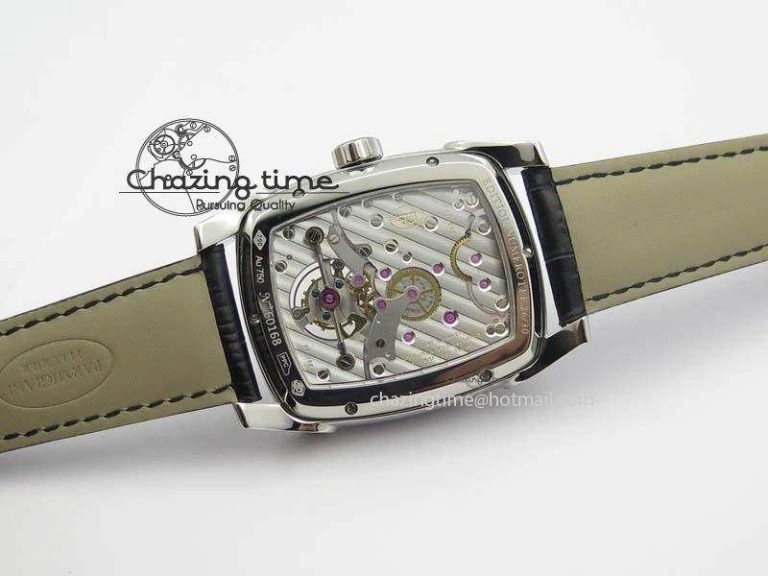SoftTouch Kalpa Tourbillon SS Yellow Textured Dial On Black Leather Strap 8619