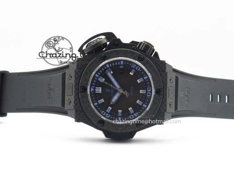 Durable King Power 48mm OceanGraphic 4000 Carbon V6F 1:1 Best Edition Black Dial Blue Markers A 6967