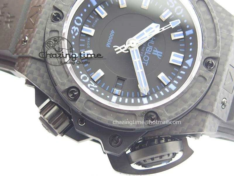 Durable King Power 48mm OceanGraphic 4000 Carbon V6F 1:1 Best Edition Black Dial Blue Markers A 6967
