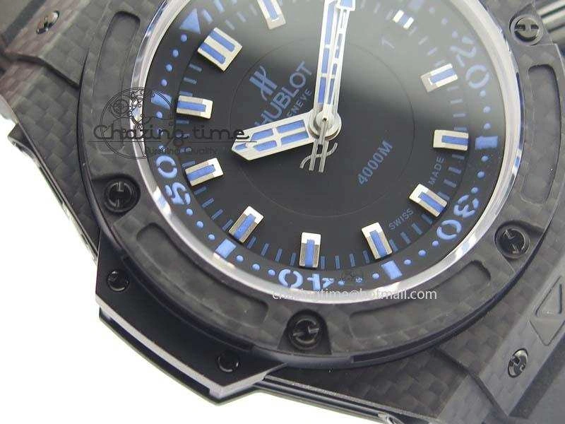 Durable King Power 48mm OceanGraphic 4000 Carbon V6F 1:1 Best Edition Black Dial Blue Markers A 6967