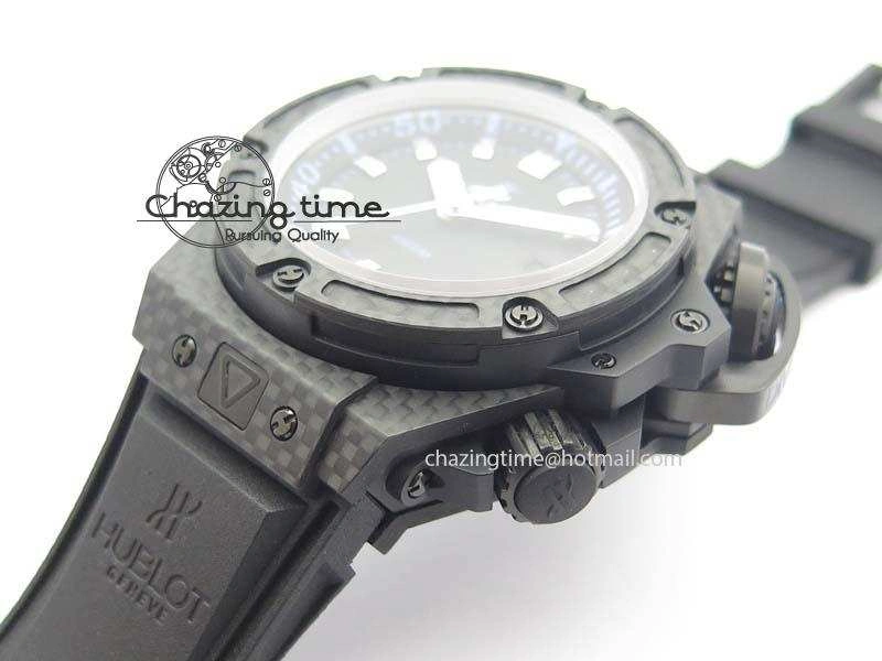 Durable King Power 48mm OceanGraphic 4000 Carbon V6F 1:1 Best Edition Black Dial Blue Markers A 6967