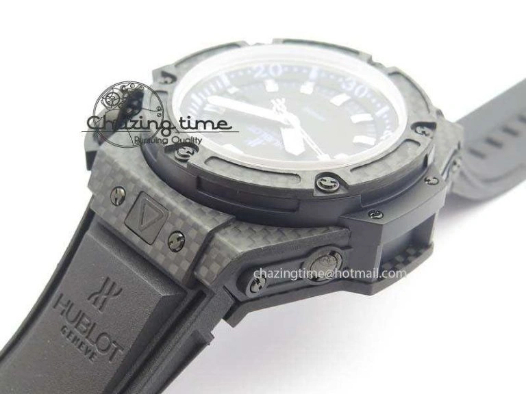 Durable King Power 48mm OceanGraphic 4000 Carbon V6F 1:1 Best Edition Black Dial Blue Markers A 6967