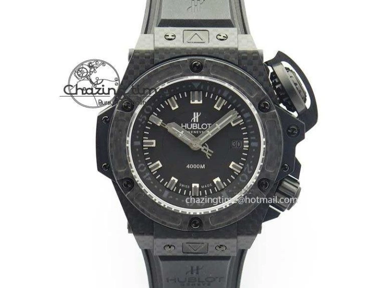 King Power 48mm OceanGraphic 4000 Carbon V6F 1:1 Best Edition Black Dial Gray Markers A Elegant 6968