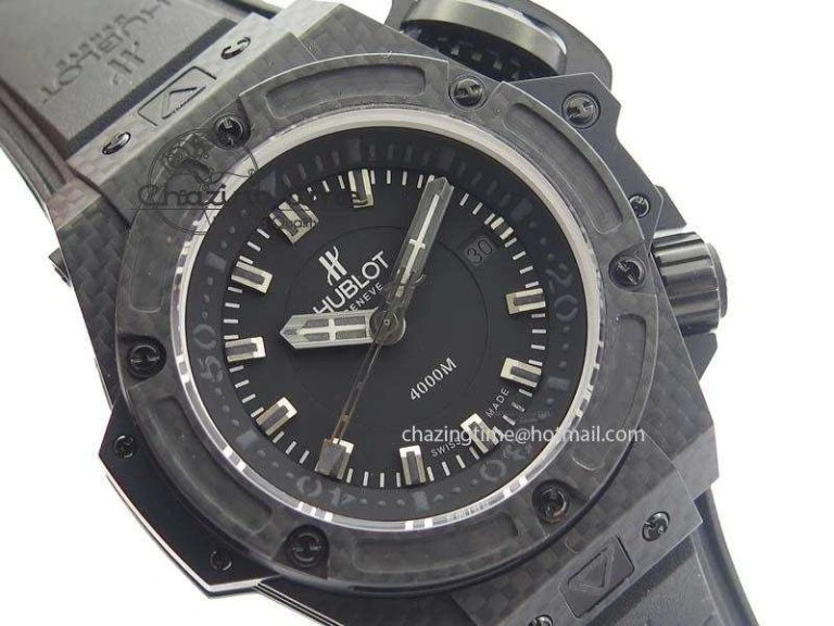 King Power 48mm OceanGraphic 4000 Carbon V6F 1:1 Best Edition Black Dial Gray Markers A Elegant 6968