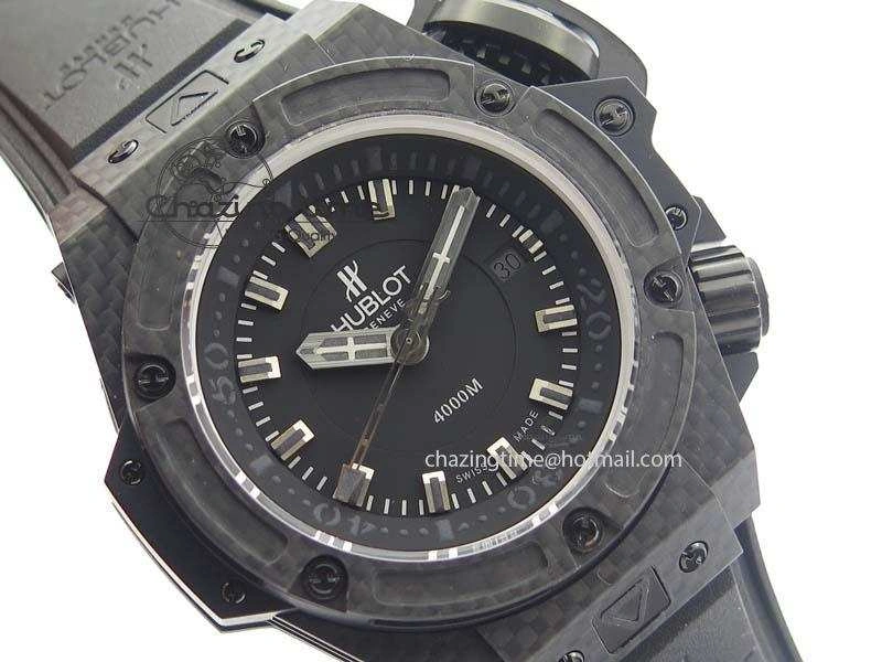 King Power 48mm OceanGraphic 4000 Carbon V6F 1:1 Best Edition Black Dial Gray Markers A Elegant 6968
