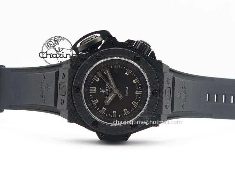 King Power 48mm OceanGraphic 4000 Carbon V6F 1:1 Best Edition Black Dial Gray Markers A Elegant 6968