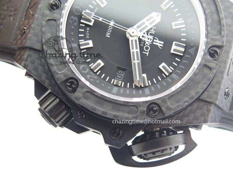 King Power 48mm OceanGraphic 4000 Carbon V6F 1:1 Best Edition Black Dial Gray Markers A Elegant 6968