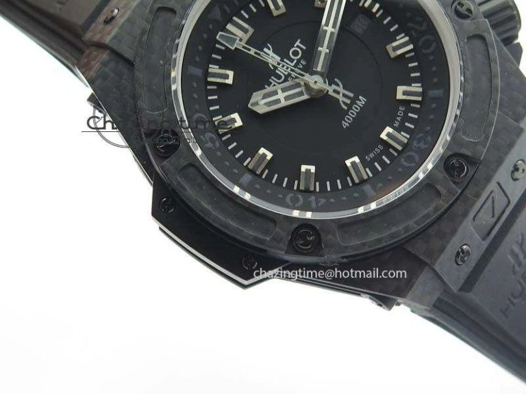 King Power 48mm OceanGraphic 4000 Carbon V6F 1:1 Best Edition Black Dial Gray Markers A Elegant 6968